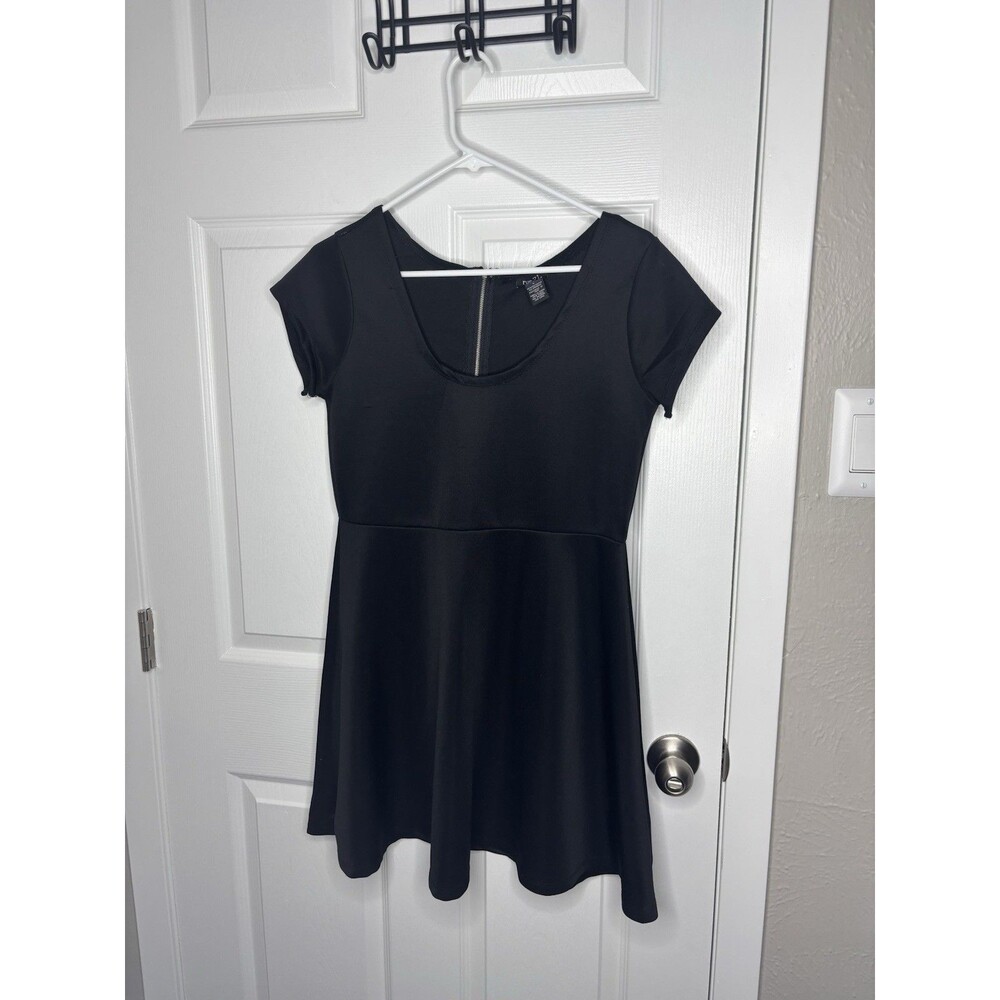 Large Rue21 Black Skater Dress Scoop Neck Fit & Flare Mini Dress